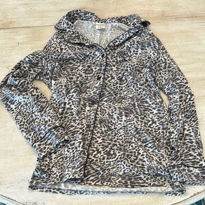Soma Leopard Print Pajama Top